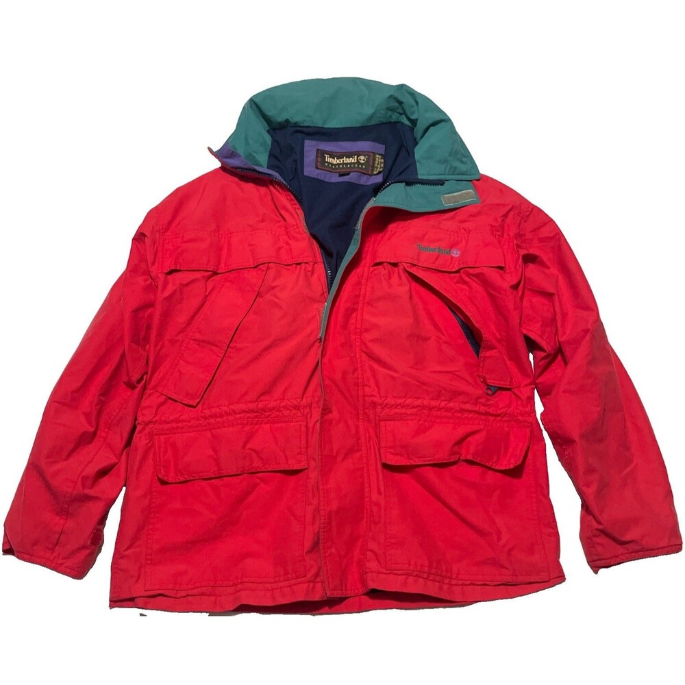 Vintage 90s Timberland Weathergear Gore‑Tex Colorblock Jacket Men’s M Taiwan